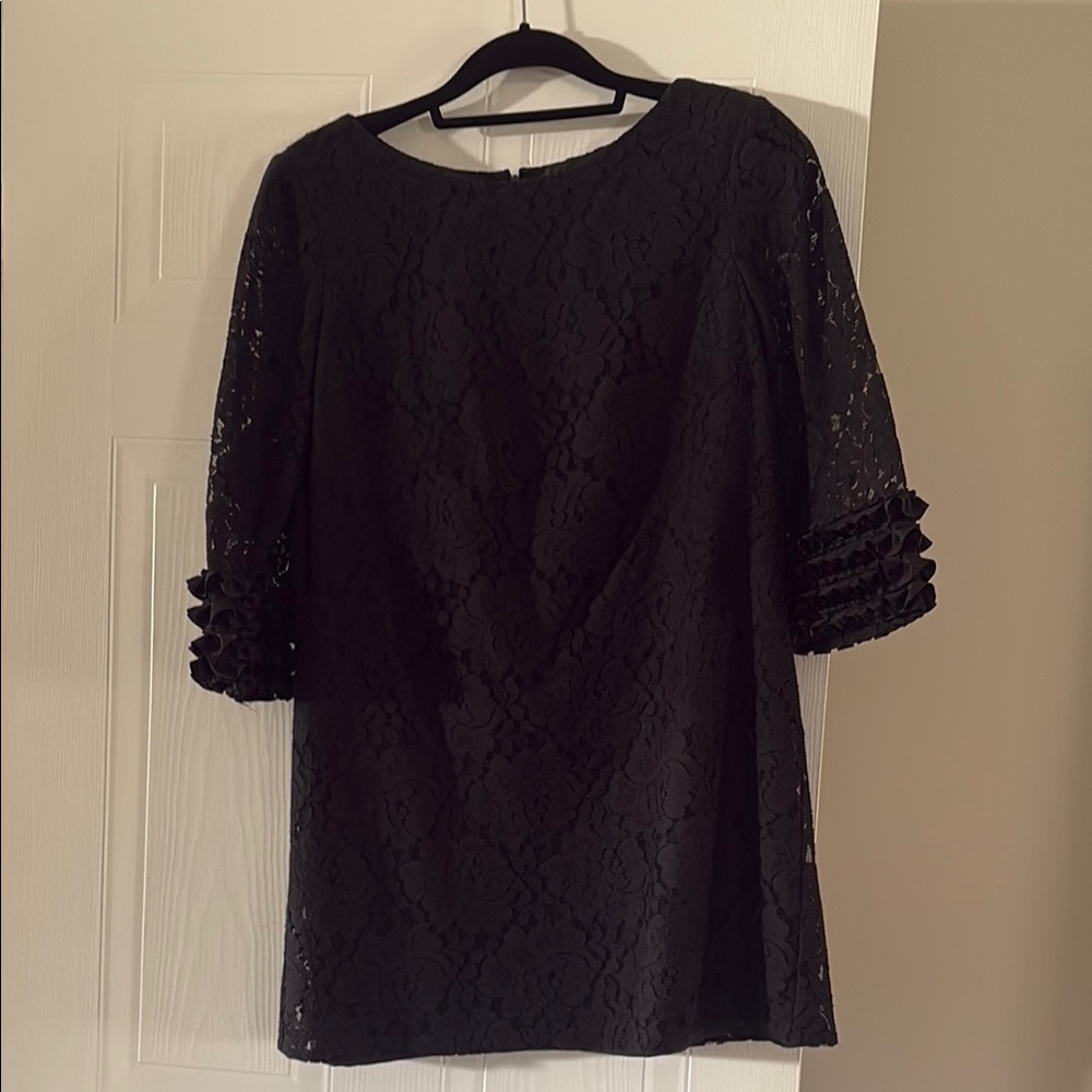 Elegant Black Lace Women's mini dress